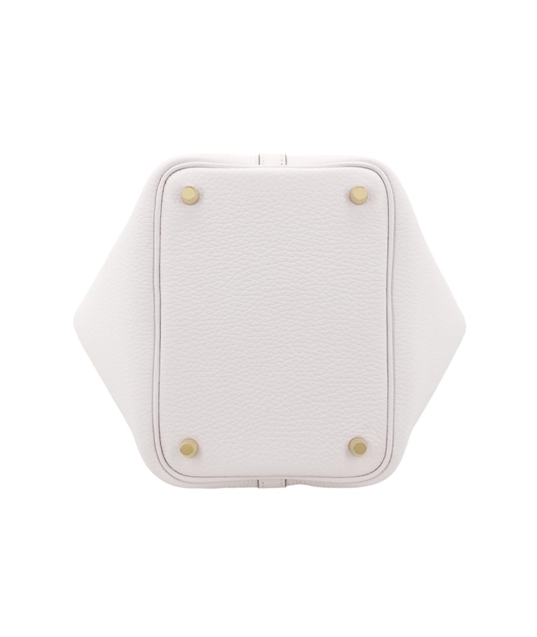 HERMES Белая кожаная сумка через плечо, фото 6