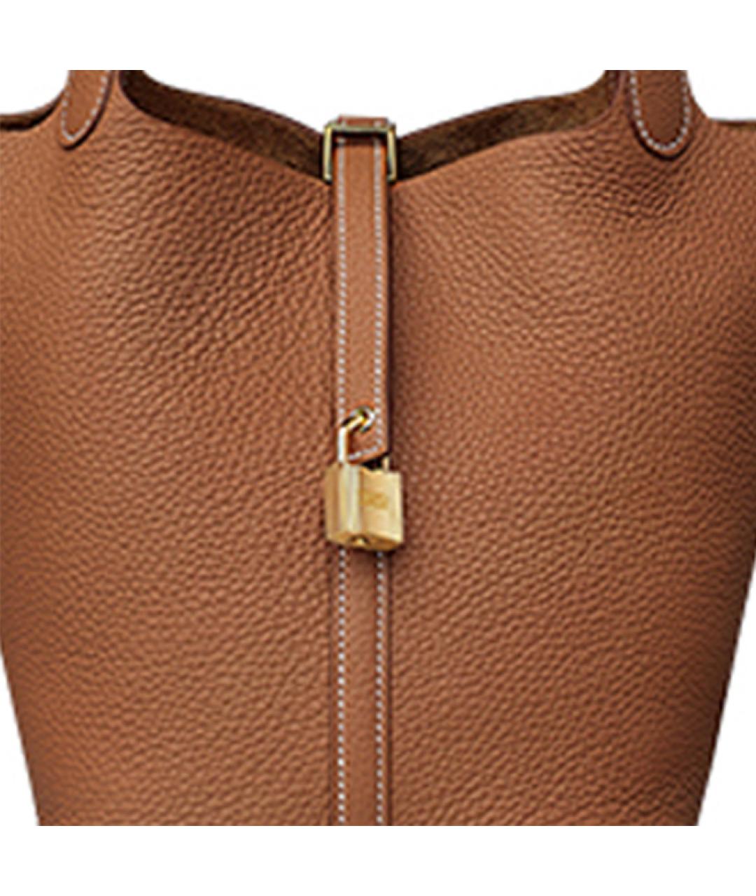 HERMES Коричневая кожаная сумка через плечо, фото 7