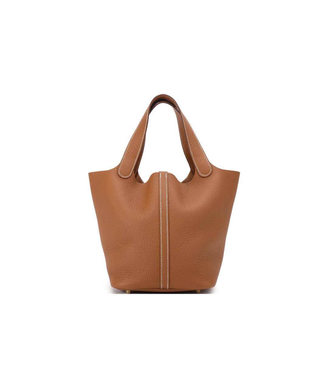 HERMES Коричневая кожаная сумка через плечо, фото 4