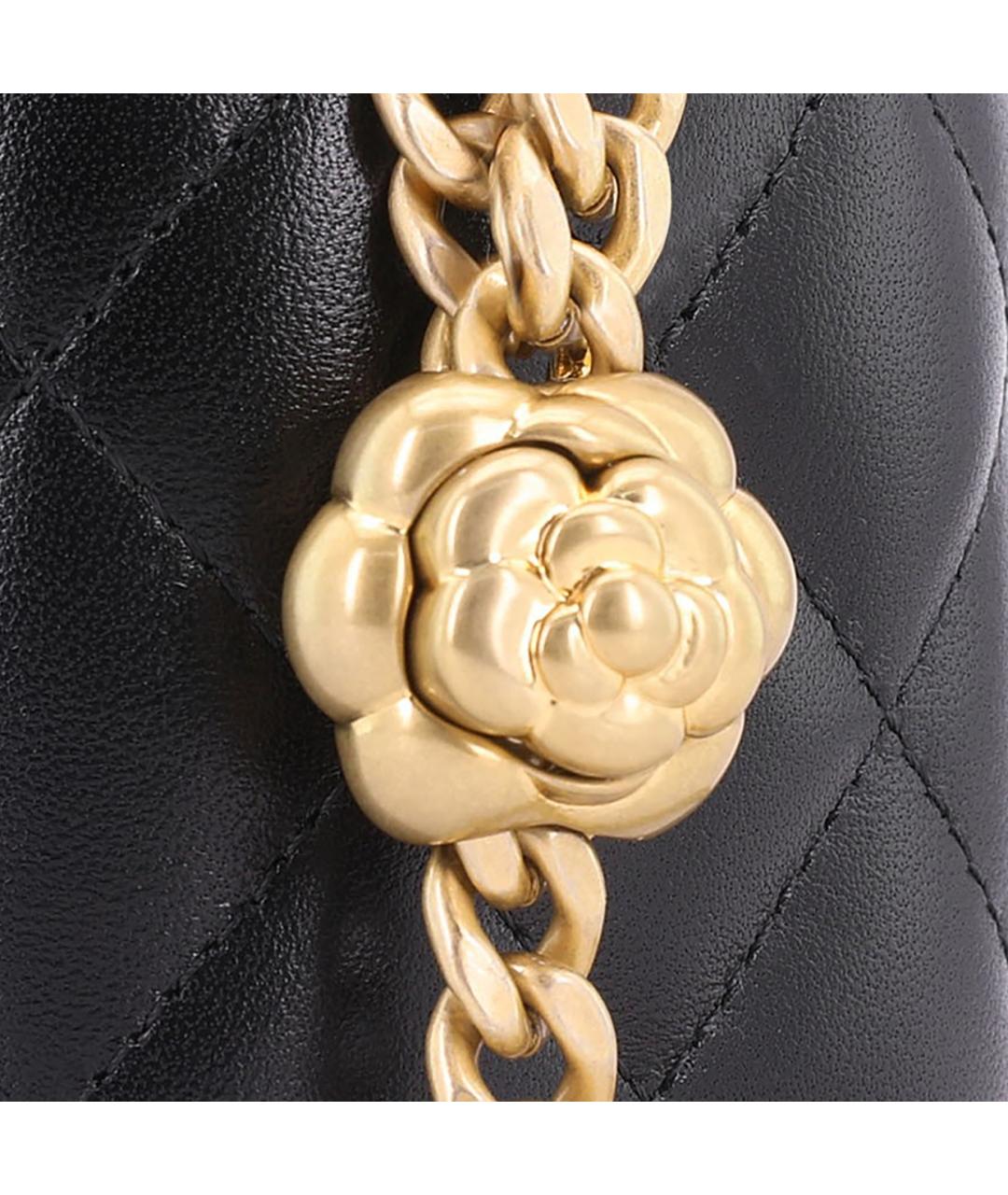 CHANEL Черная кожаная сумка через плечо, фото 6