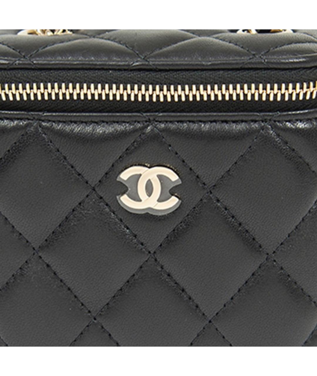 CHANEL Черная кожаная сумка через плечо, фото 4