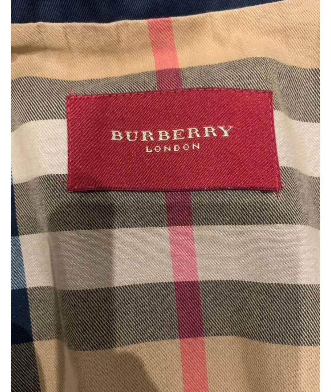 BURBERRY Темно-синий хлопковый жакет/пиджак, фото 2