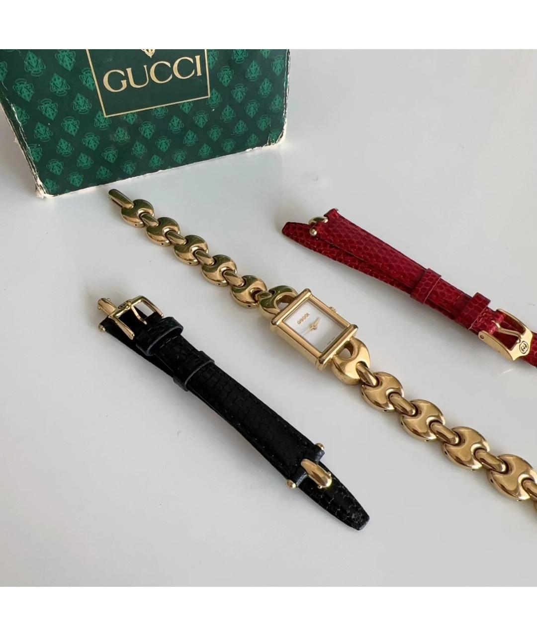 GUCCI Золотые часы, фото 4