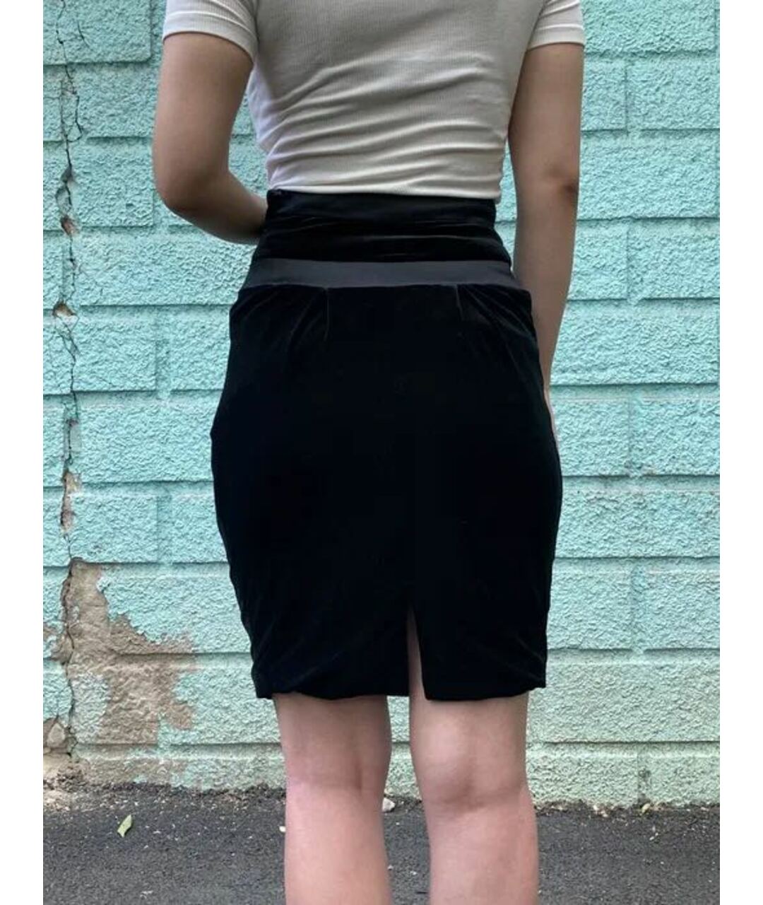 GIORGIO ARMANI Черная полиэстеровая юбка миди, фото 2