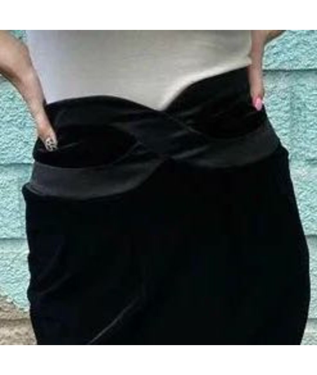 GIORGIO ARMANI Черная полиэстеровая юбка миди, фото 4