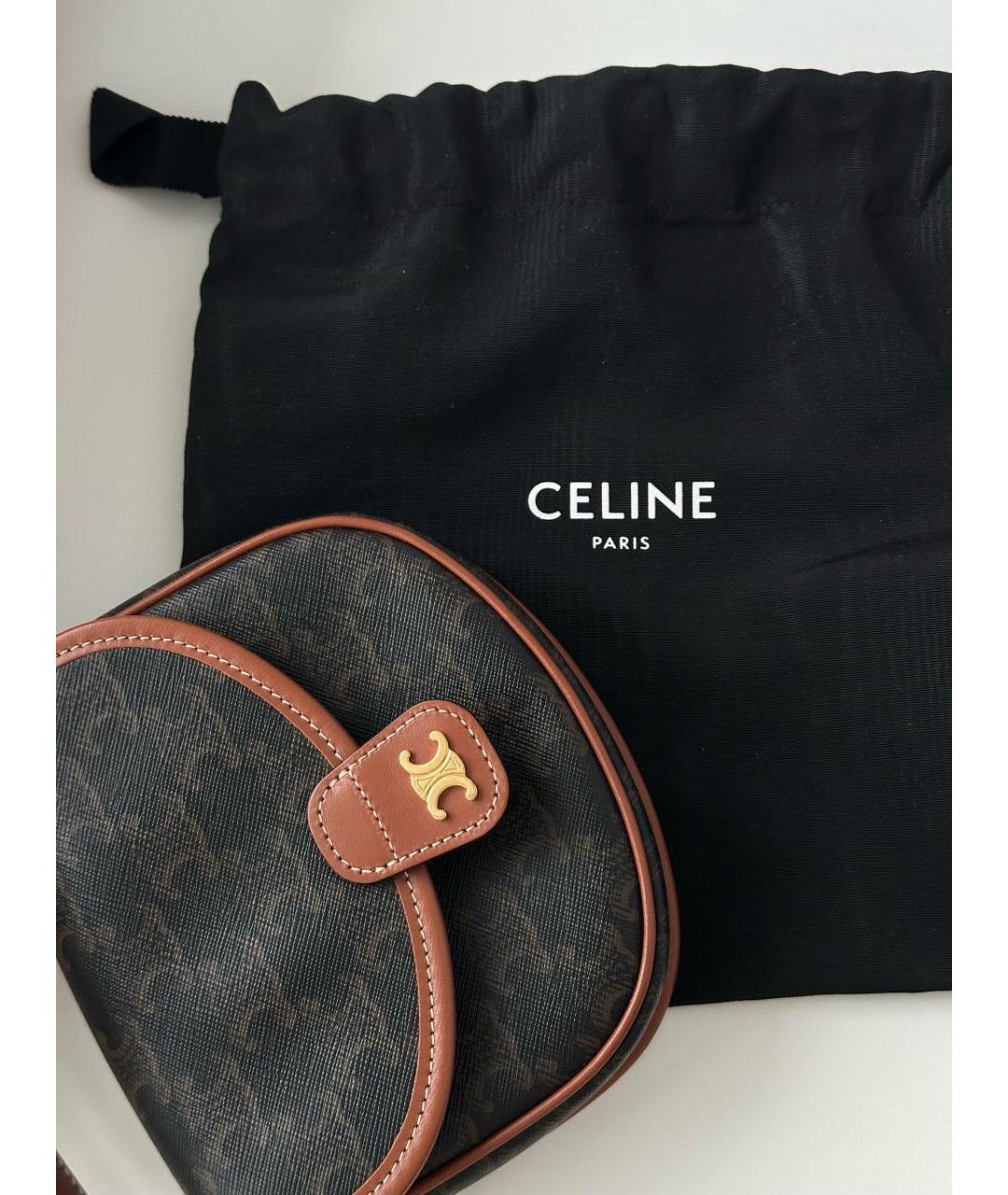 CELINE Коричневая сумка через плечо, фото 4