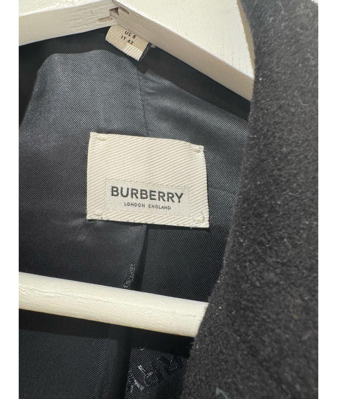 BURBERRY Черное пальто, фото 3