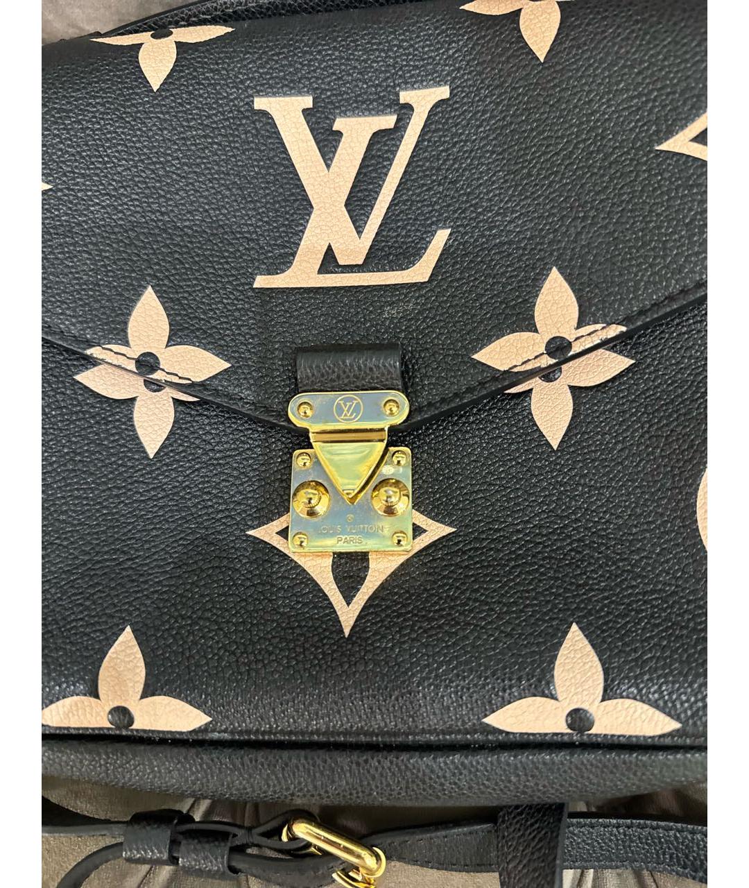 LOUIS VUITTON Черная кожаная сумка через плечо, фото 6