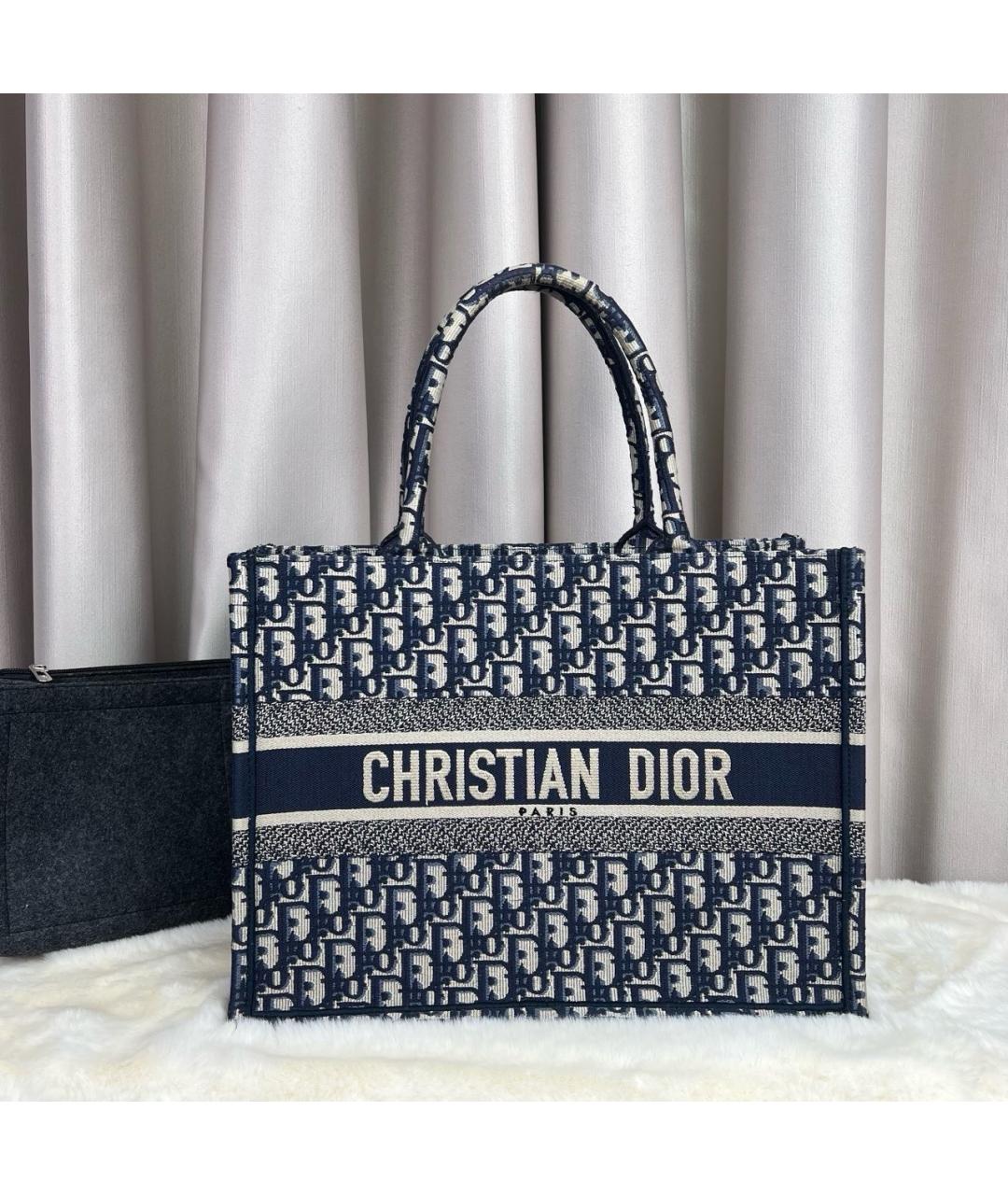 CHRISTIAN DIOR Синяя сумка тоут, фото 6