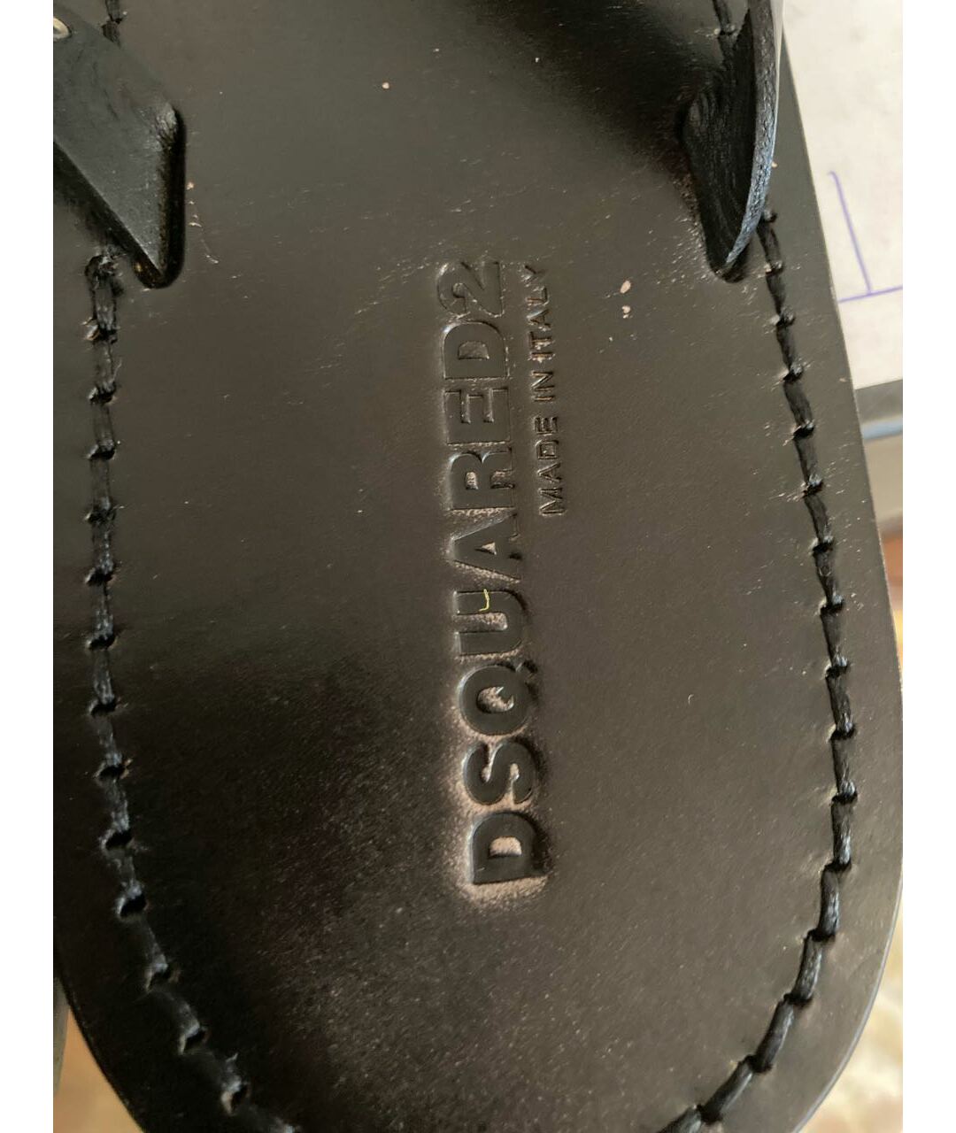 DSQUARED2 Черные кожаные сандалии, фото 4