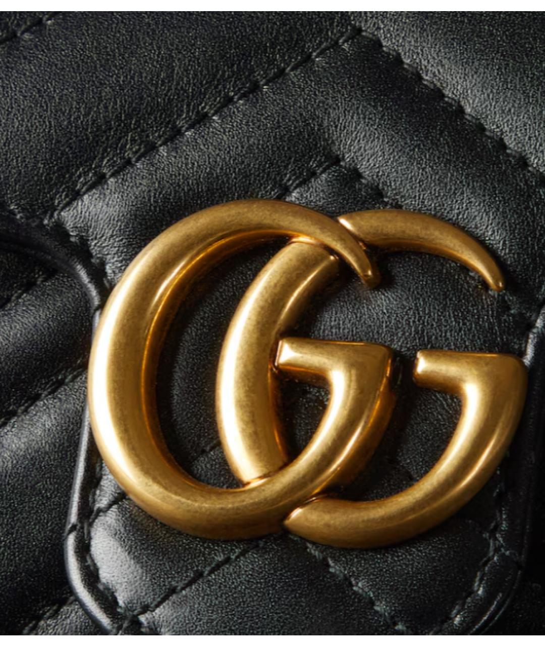 GUCCI Черная кожаная сумка через плечо, фото 3