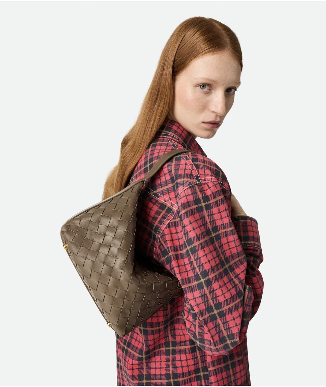 BOTTEGA VENETA Бежевая кожаная сумка через плечо, фото 2