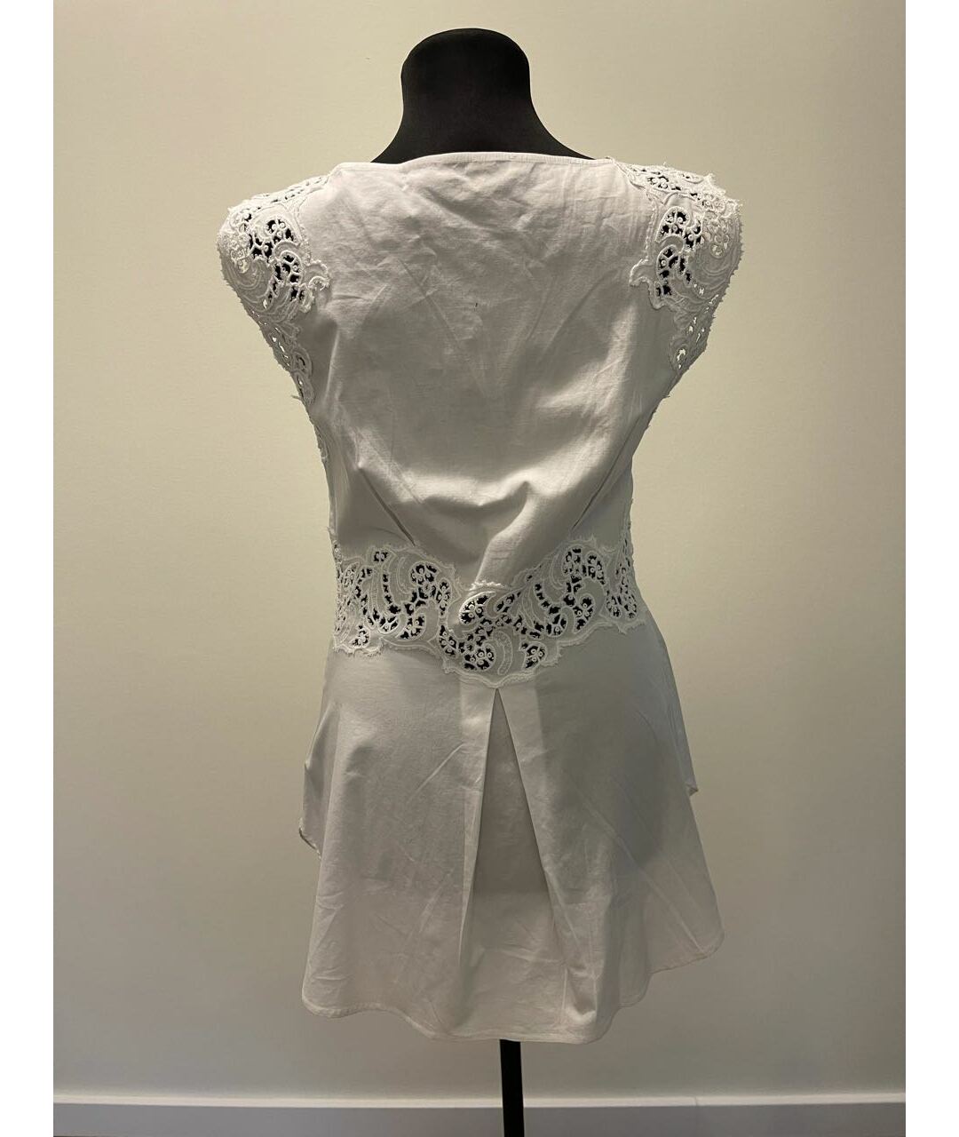 ERMANNO SCERVINO Белая хлопковая майка, фото 4