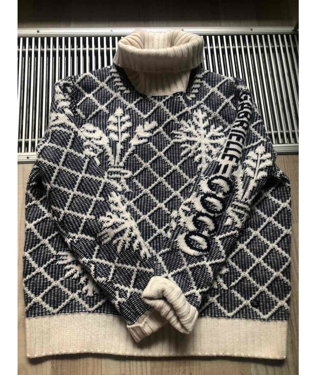 CHANEL PRE-OWNED Бежевый шерстяной джемпер / свитер, фото 5