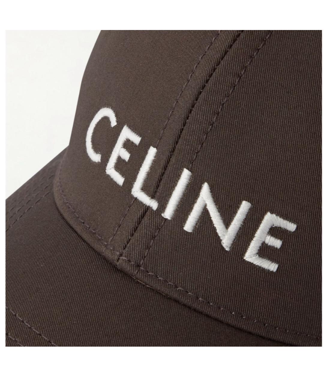 CELINE Коричневая хлопковая кепка, фото 4