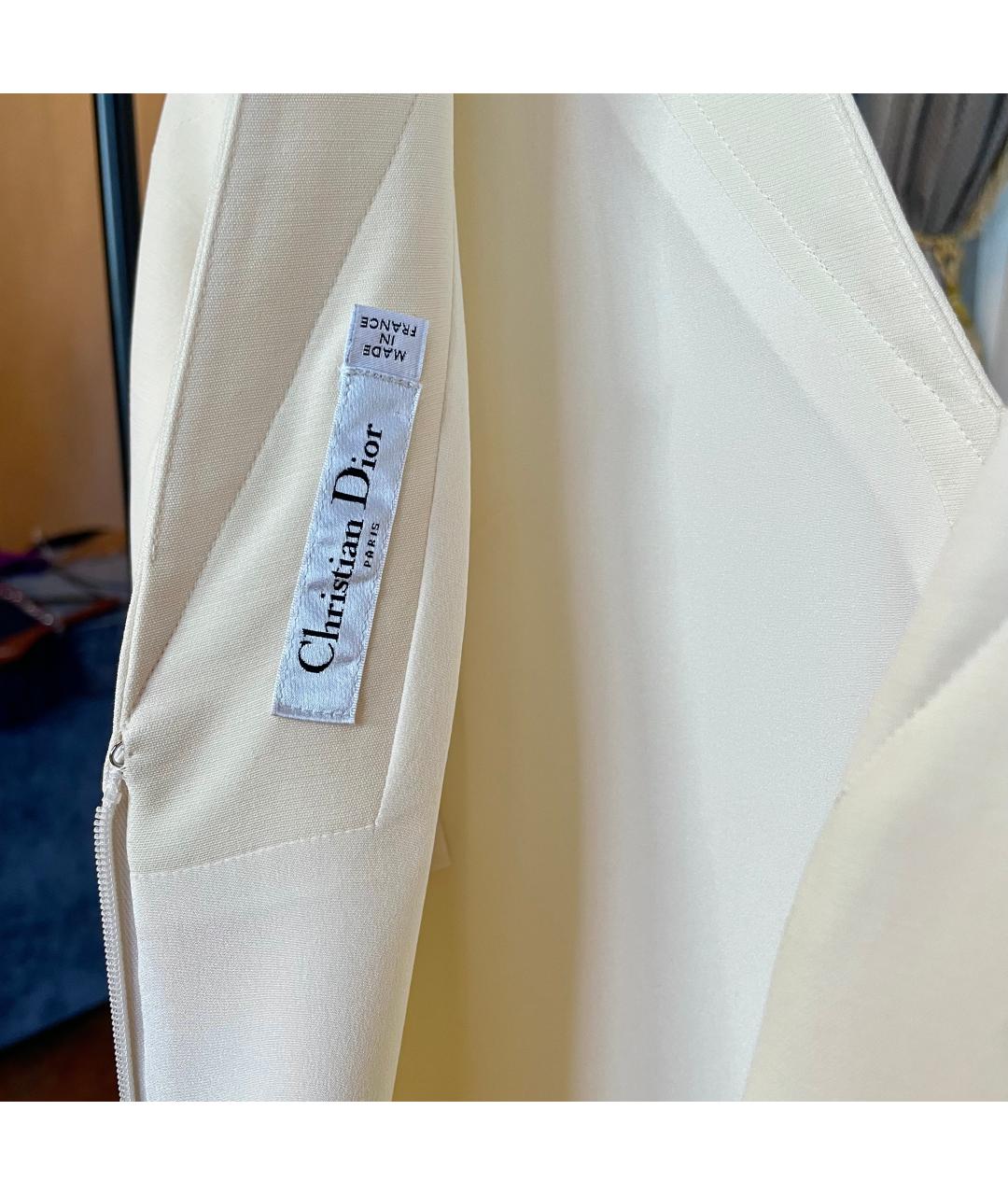 CHRISTIAN DIOR Белое шелковое свадебное платье, фото 4