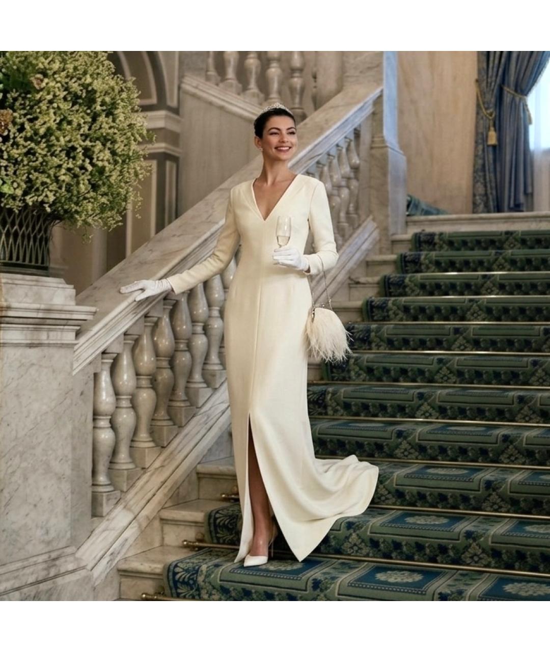 CHRISTIAN DIOR Белое шелковое свадебное платье, фото 6