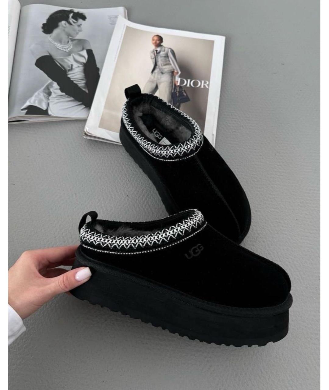 UGG AUSTRALIA Черные замшевые мюли, фото 2