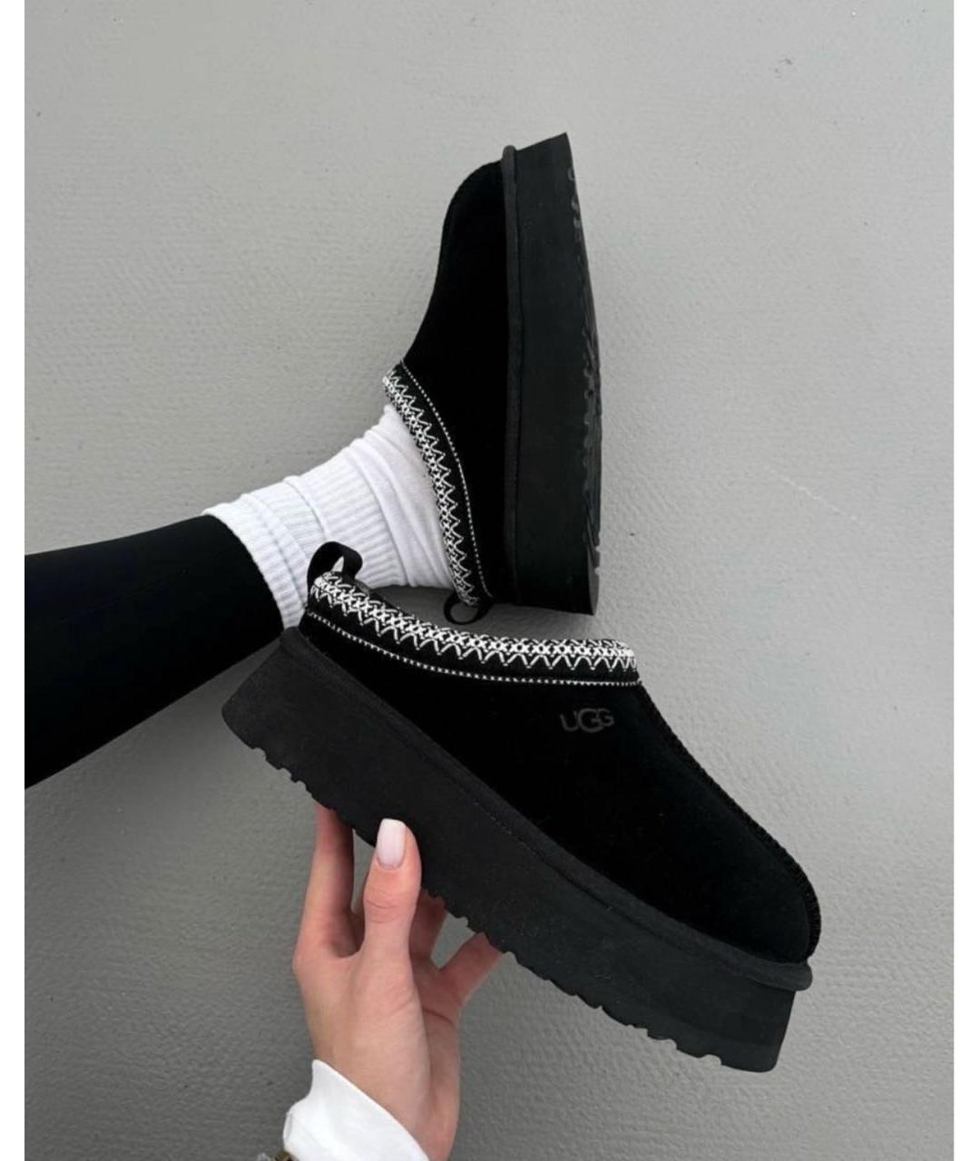 UGG AUSTRALIA Черные замшевые мюли, фото 4