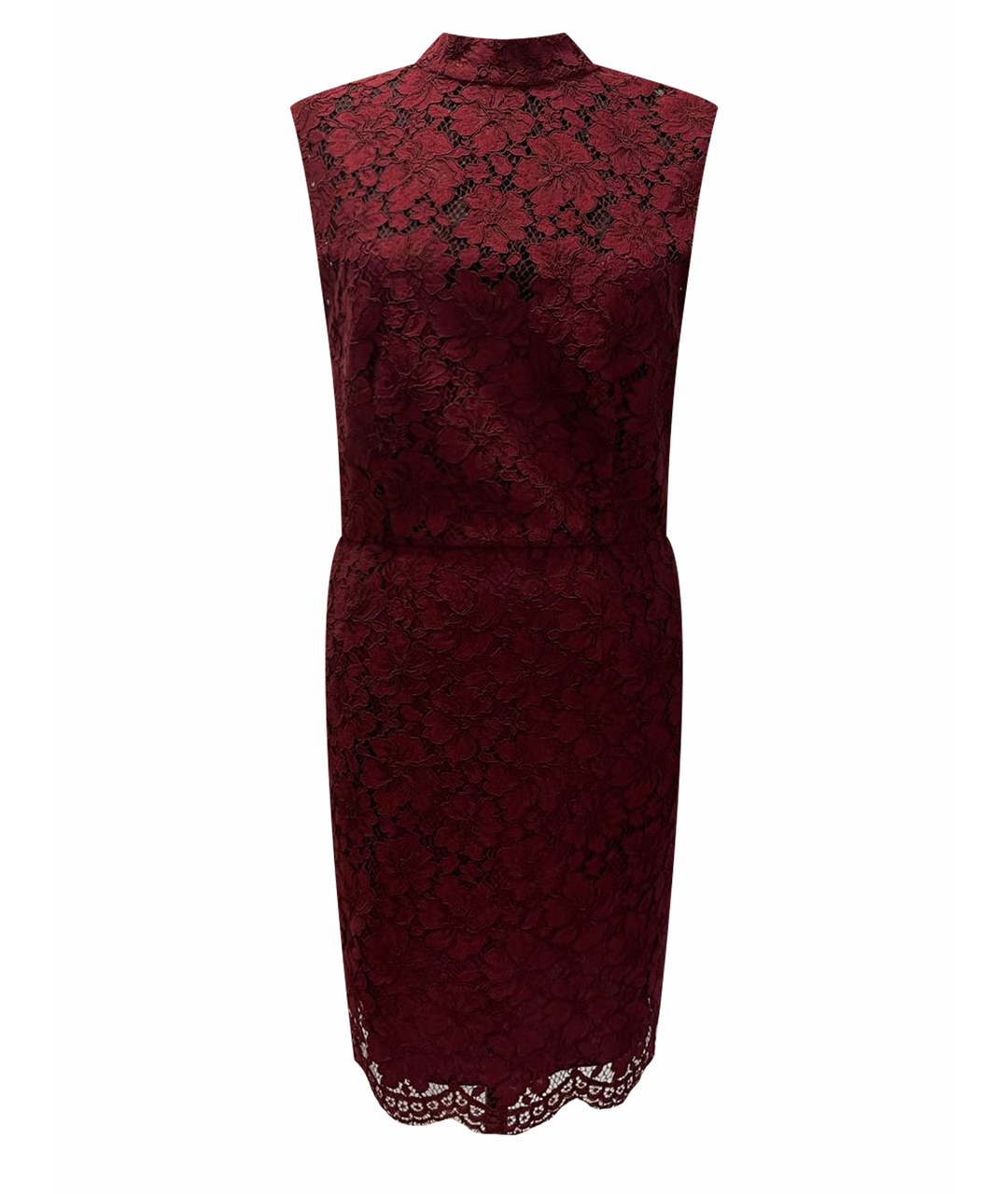 SANDRO Бордовое кружевное вечернее платье, фото 1