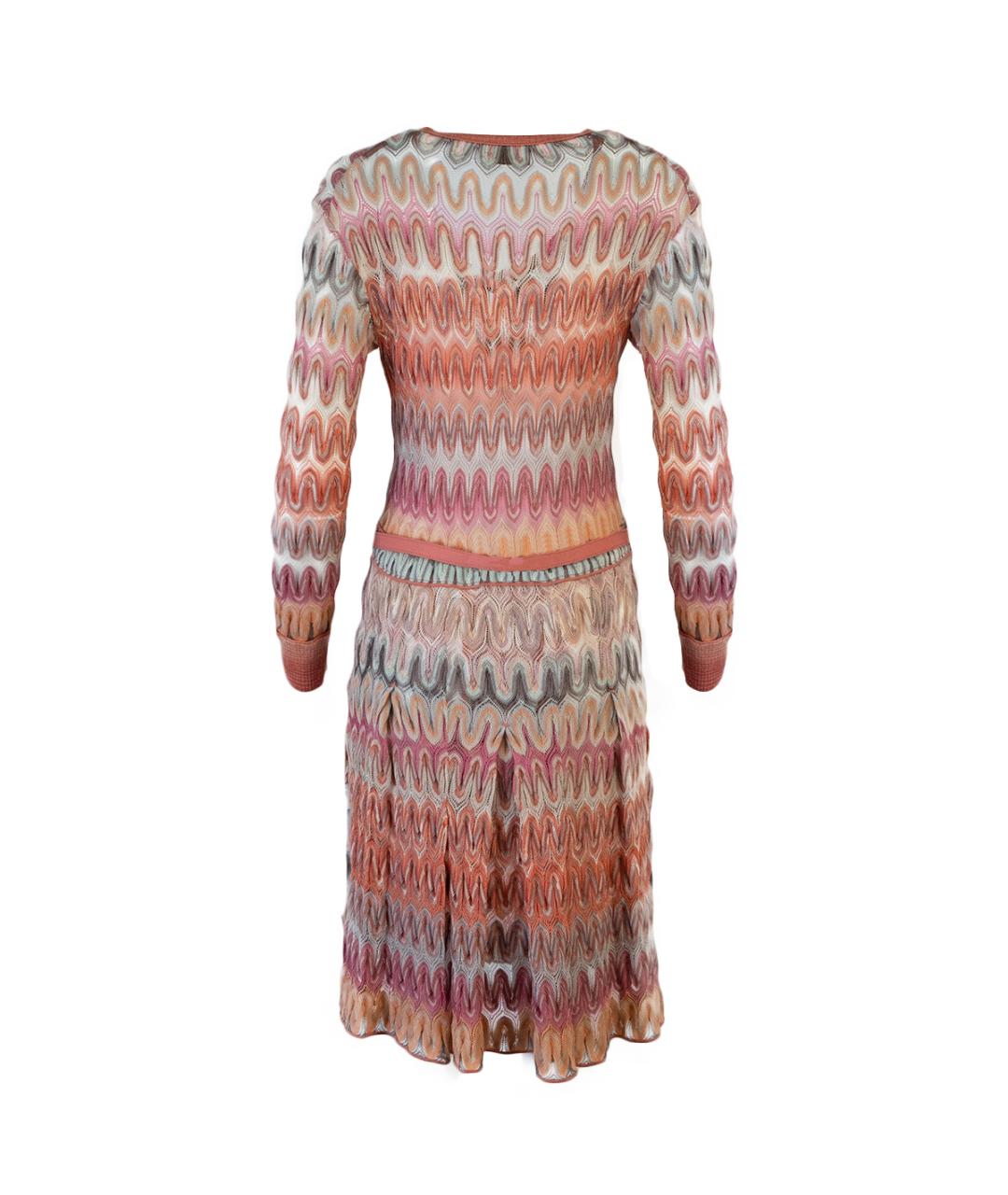 MISSONI Розовое шерстяное повседневное платье, фото 2