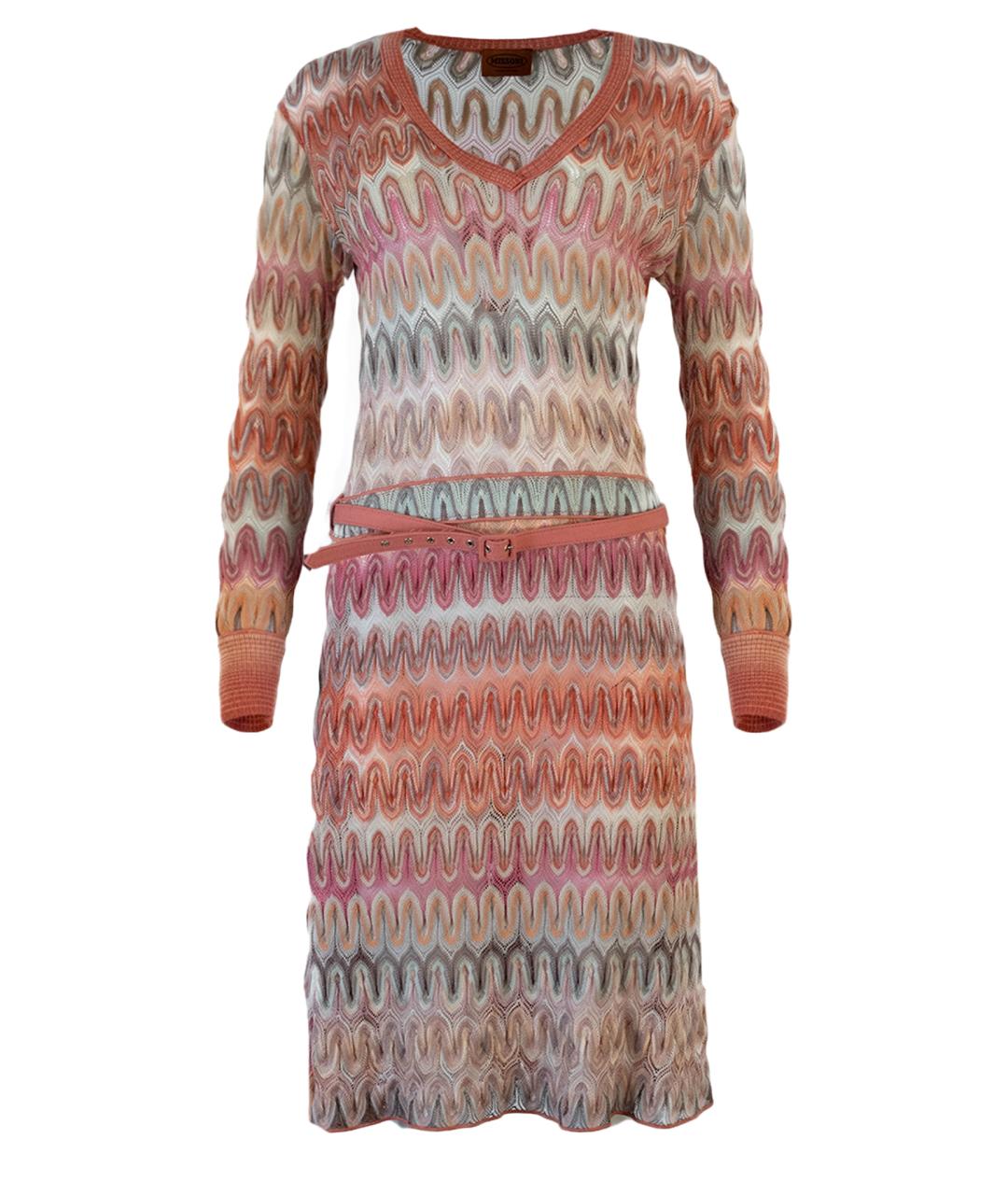 MISSONI Розовое шерстяное повседневное платье, фото 1