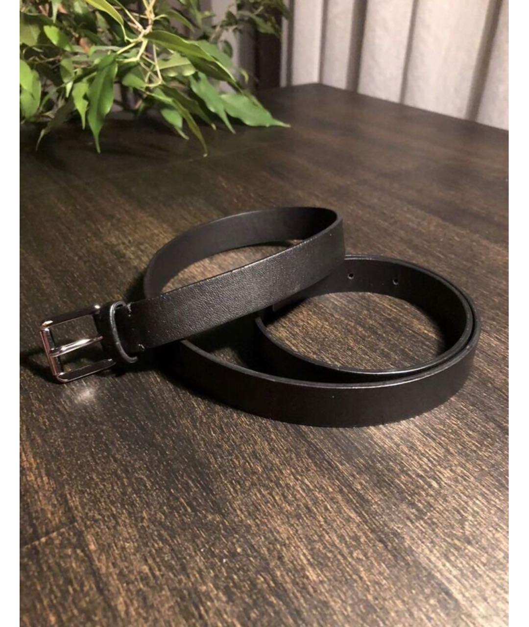 CHRISTIAN DIOR Черный кожаный ремень, фото 5