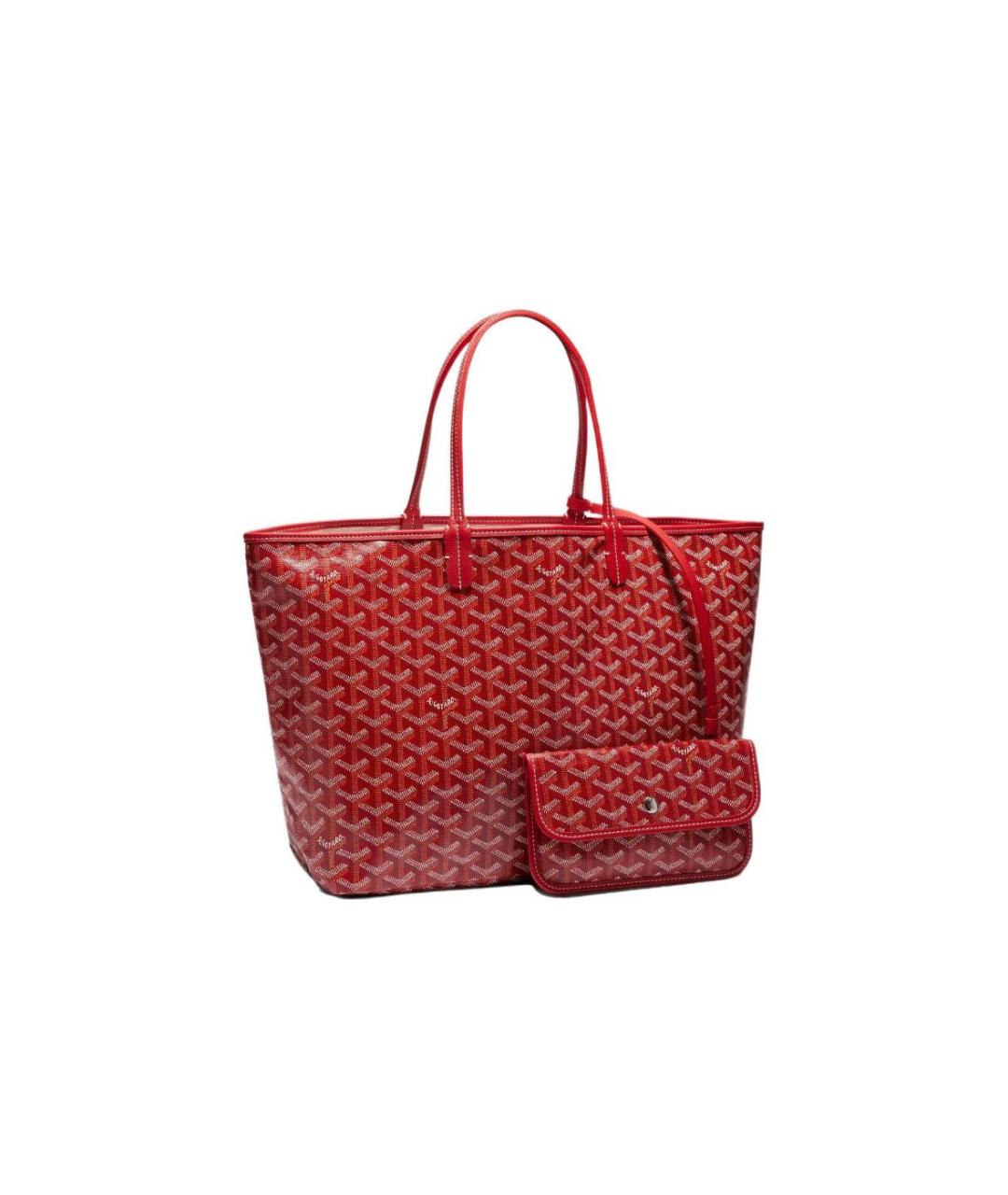 GOYARD Красная кожаная сумка тоут, фото 1