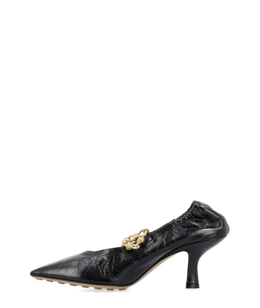BOTTEGA VENETA Черные кожаные туфли, фото 2