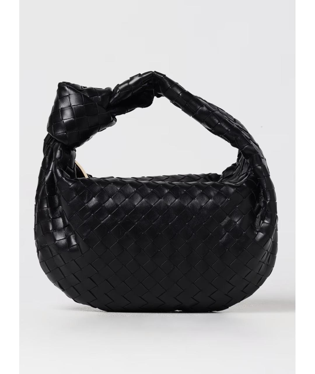 BOTTEGA VENETA Черная кожаная сумка через плечо, фото 6