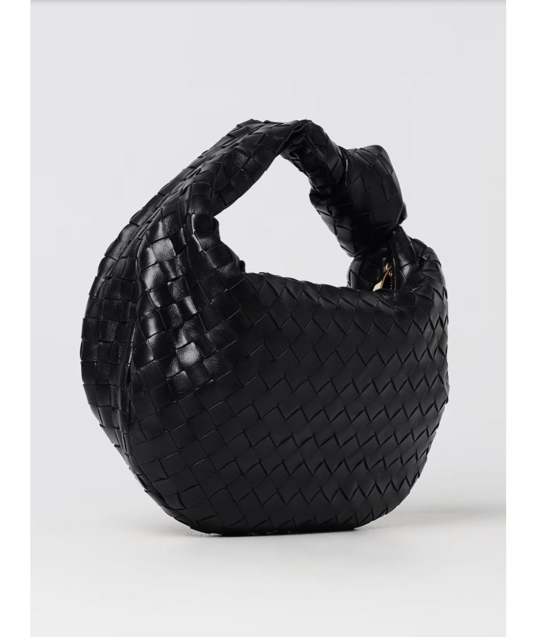 BOTTEGA VENETA Черная кожаная сумка через плечо, фото 3