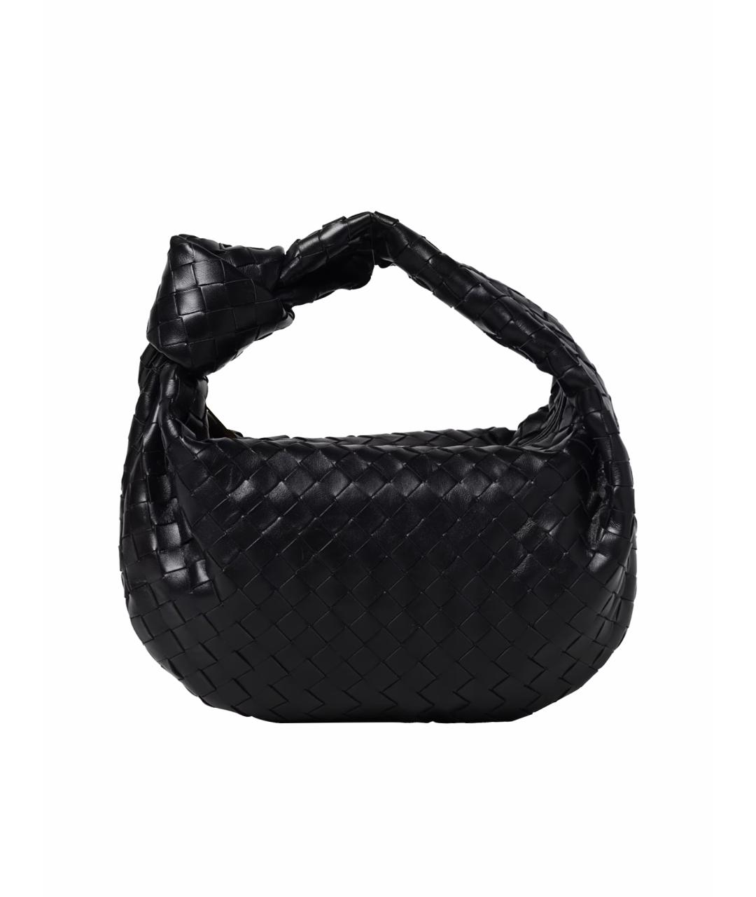 BOTTEGA VENETA Черная кожаная сумка через плечо, фото 1