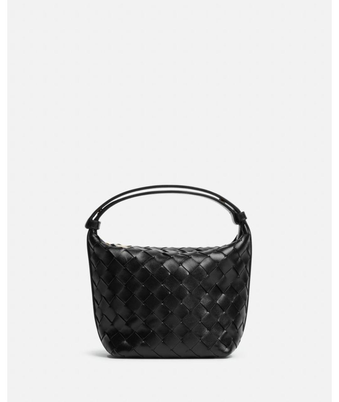 BOTTEGA VENETA Черная кожаная сумка с короткими ручками, фото 5