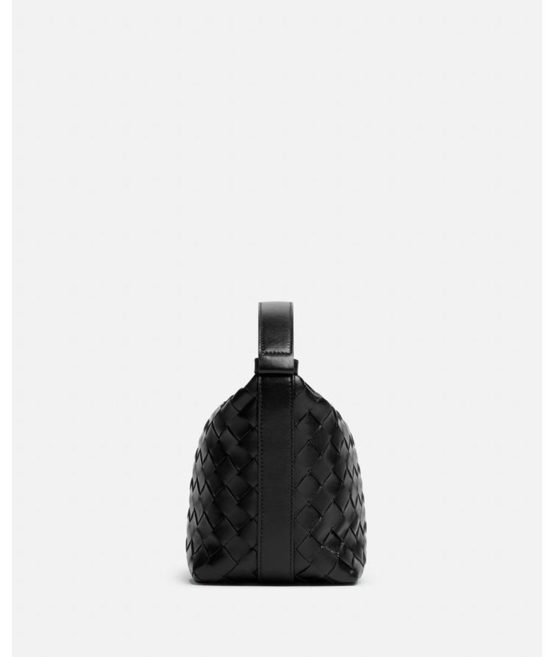 BOTTEGA VENETA Черная кожаная сумка с короткими ручками, фото 2