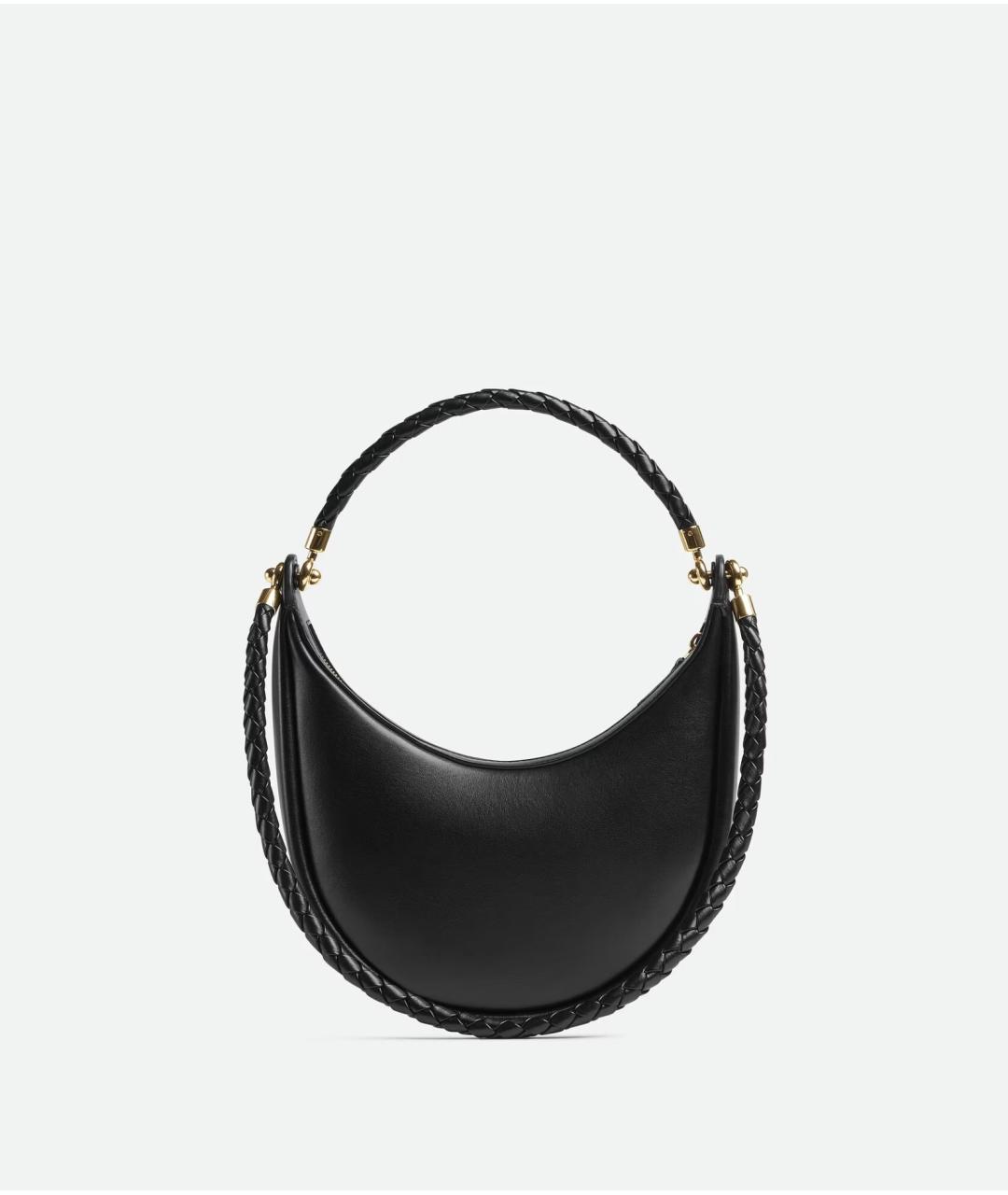 BOTTEGA VENETA Черная кожаная сумка через плечо, фото 6