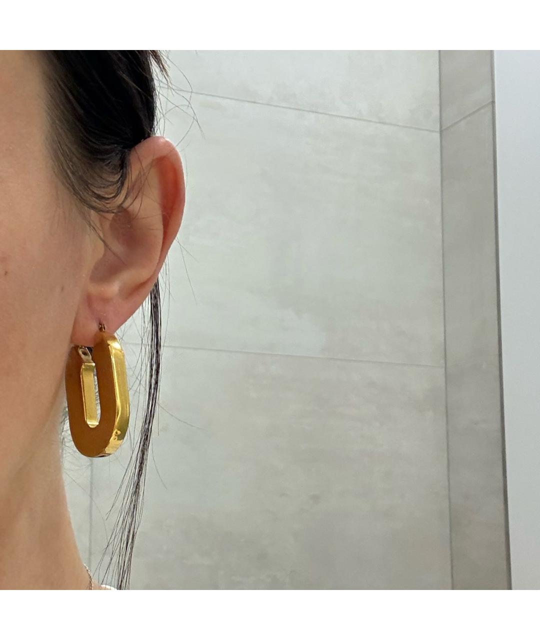 JIL SANDER Золотые металлические серьги, фото 6