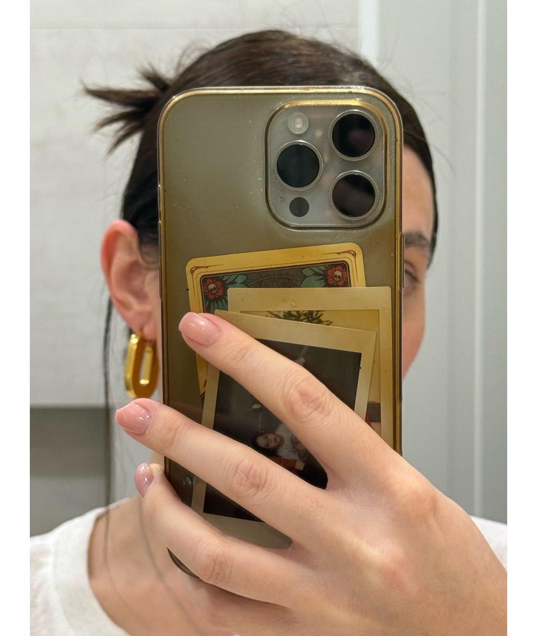 JIL SANDER Золотые металлические серьги, фото 5