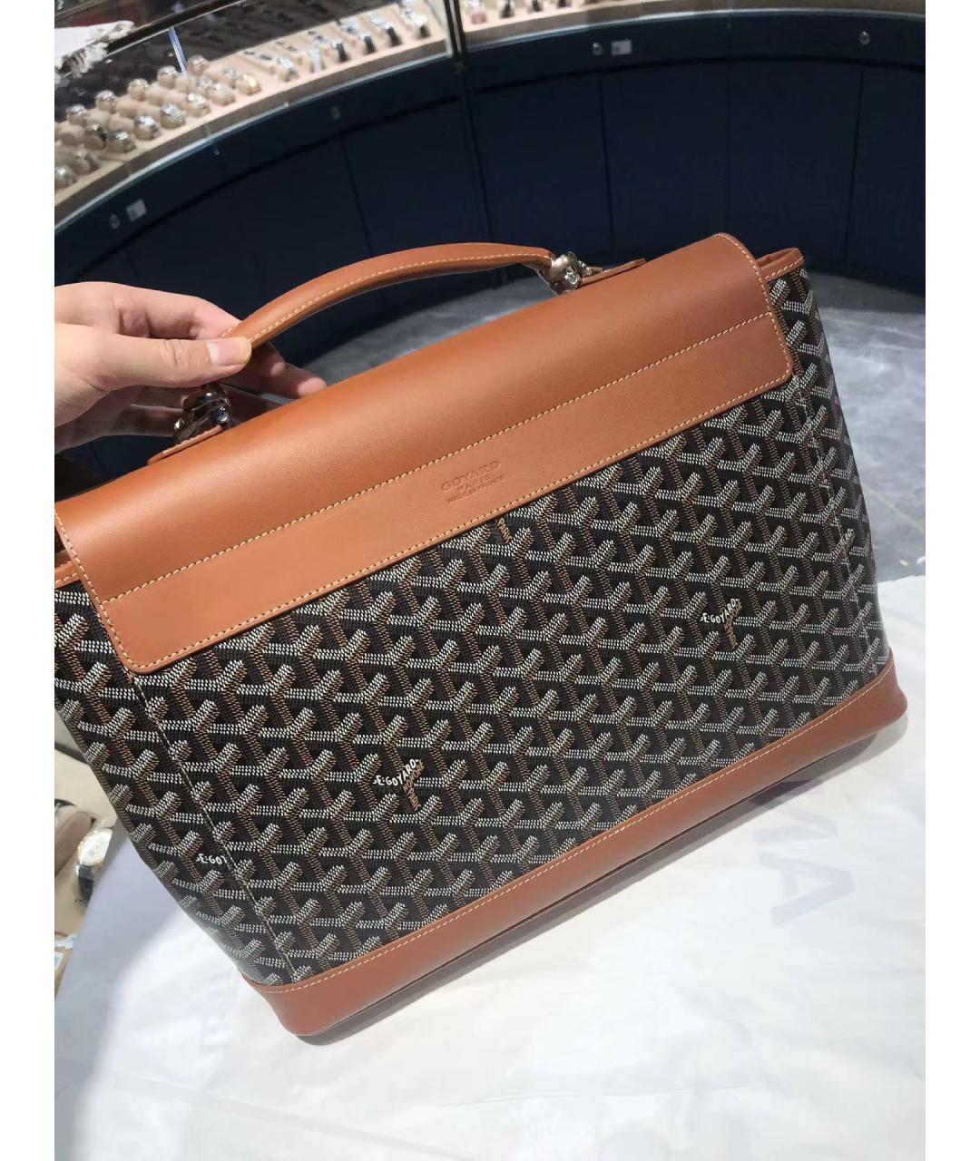 GOYARD Оранжевая кожаная сумка через плечо, фото 6