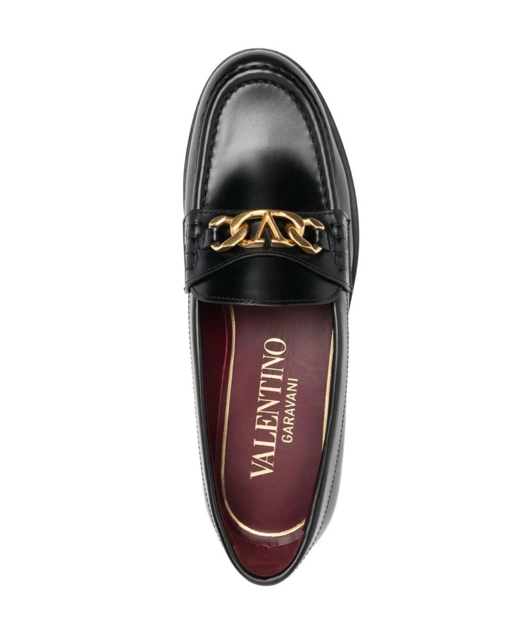 VALENTINO Черные кожаные лоферы, фото 3