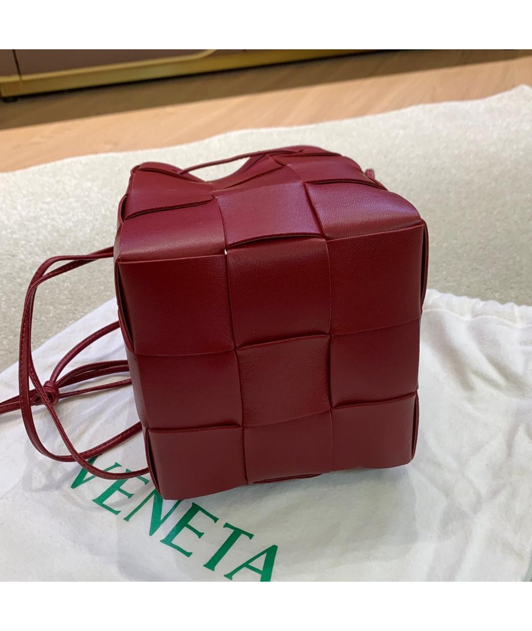 BOTTEGA VENETA Красная кожаная сумка через плечо, фото 3