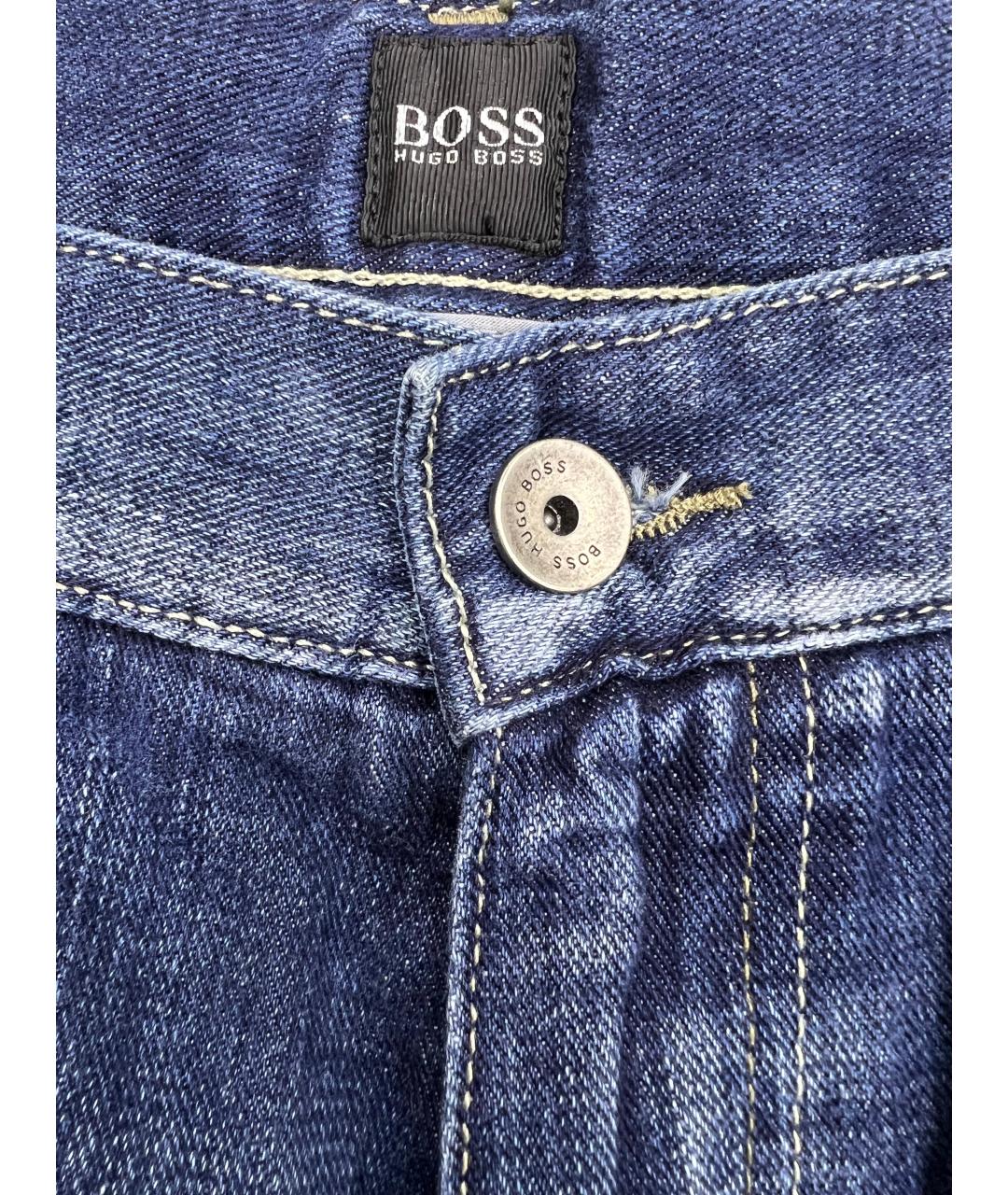 HUGO BOSS Синие хлопковые прямые джинсы, фото 3