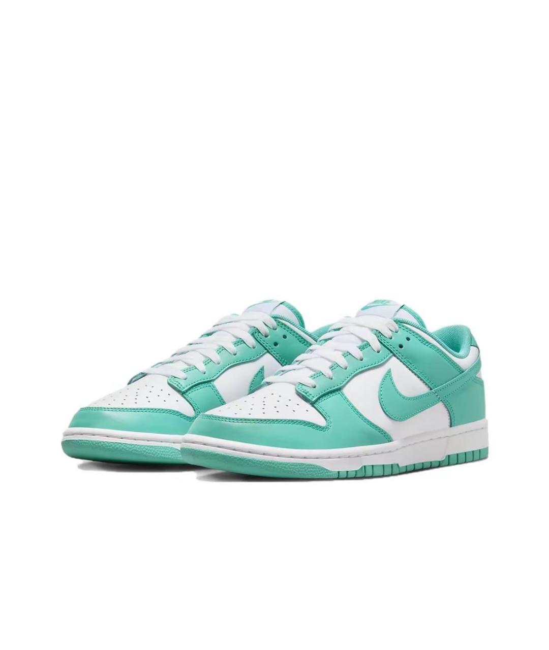 NIKE Бирюзовые кожаные низкие кроссовки / кеды, фото 2