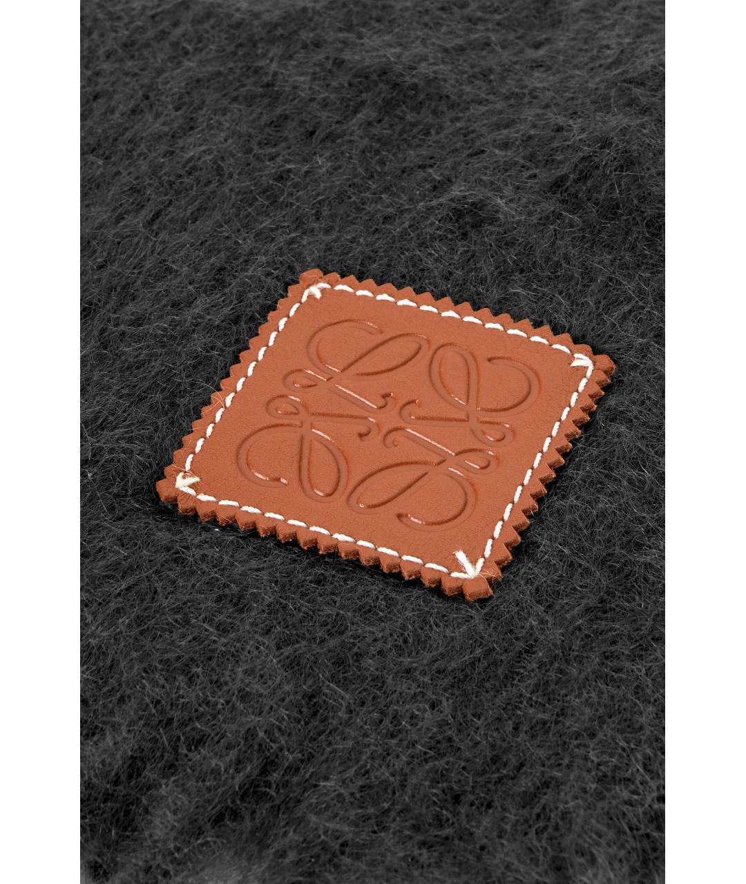 LOEWE Черный шарф, фото 3