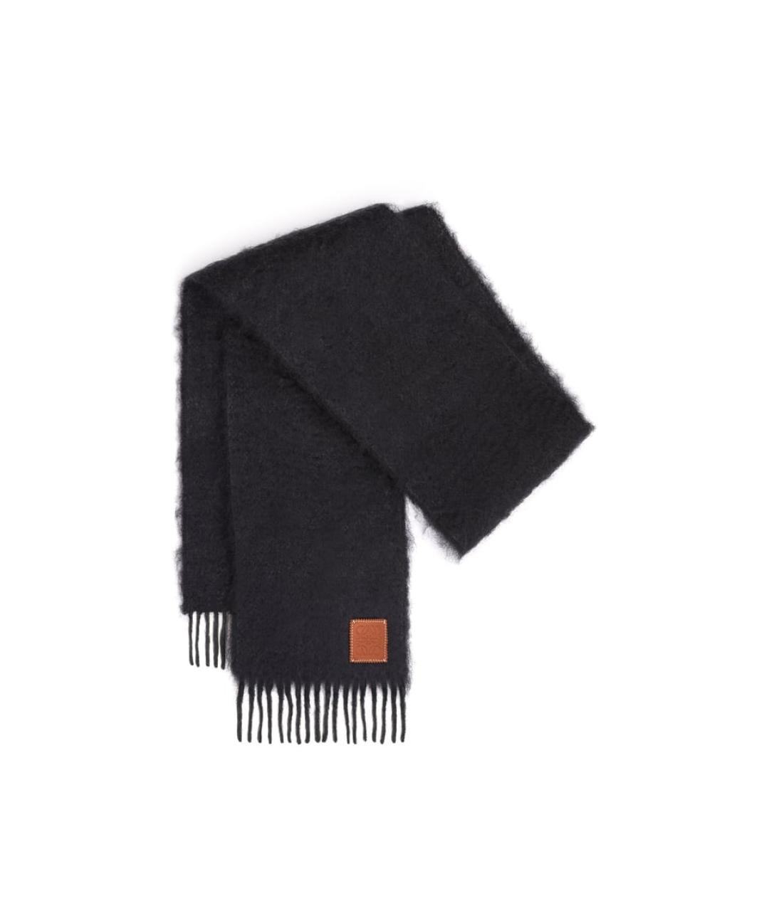 LOEWE Черный шарф, фото 1