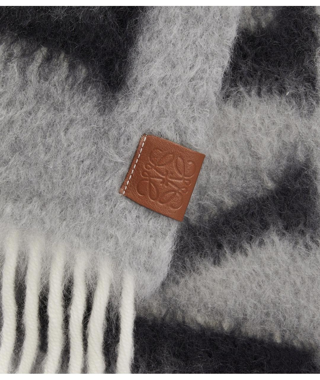 LOEWE Серый шарф, фото 4