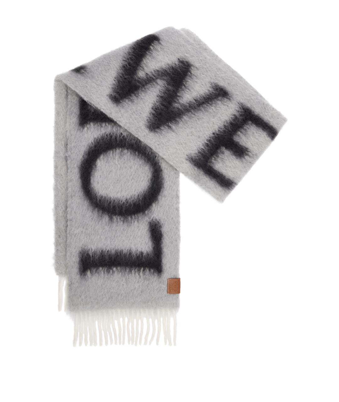 LOEWE Серый шарф, фото 1