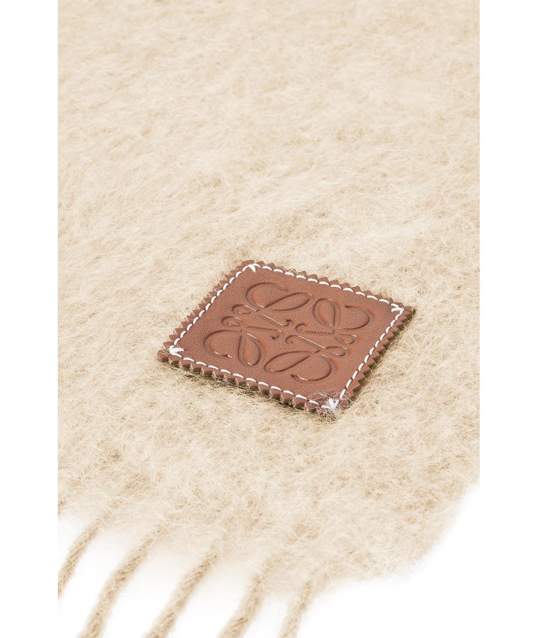 LOEWE Бежевый шарф, фото 3