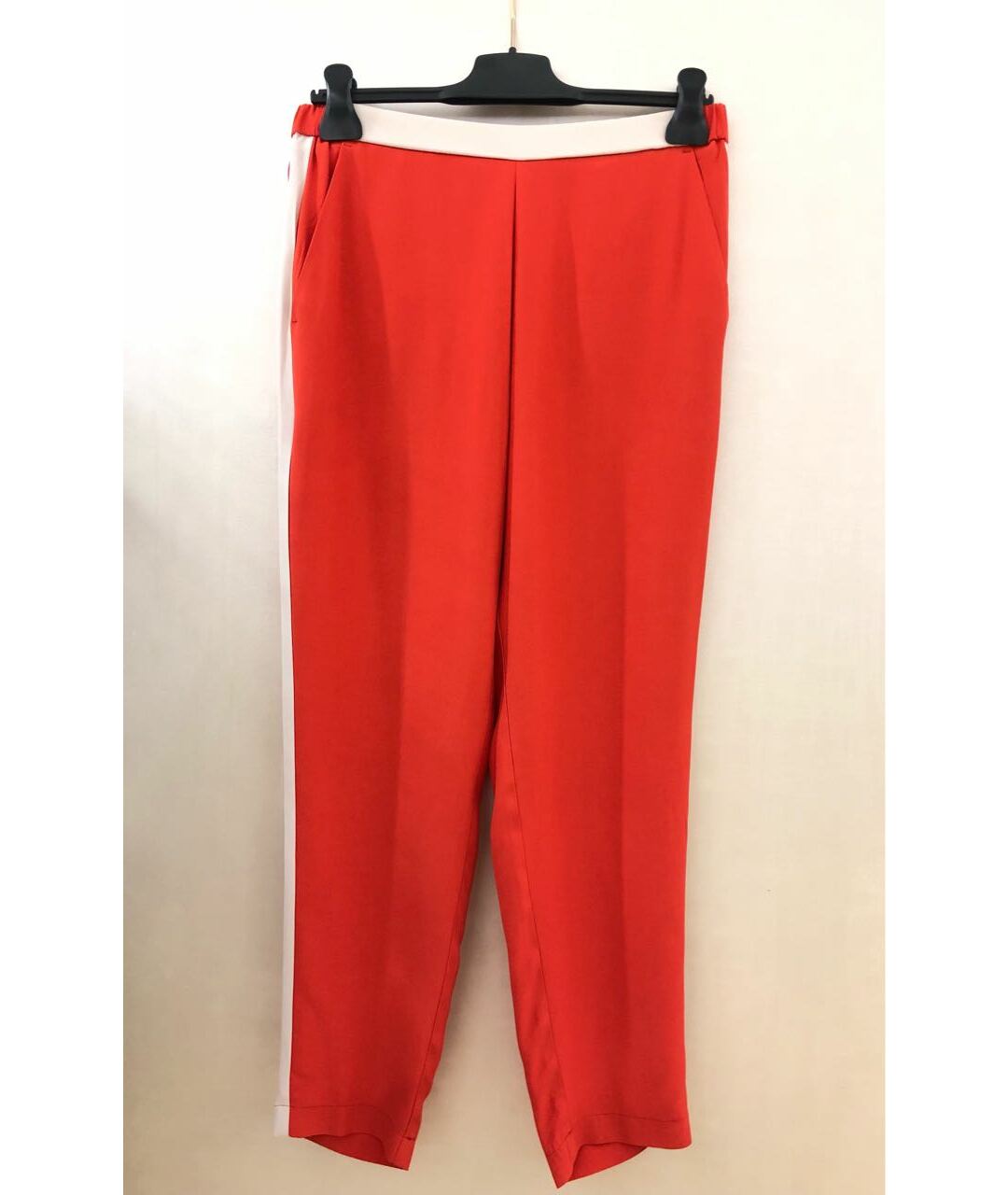 PANICALE Коралловые ацетатные прямые брюки, фото 5