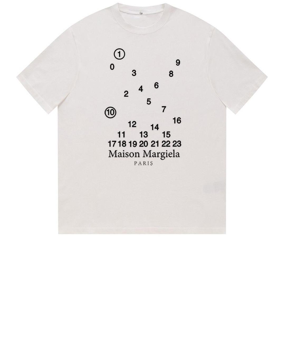 MAISON MARGIELA Белая хлопковая футболка, фото 1