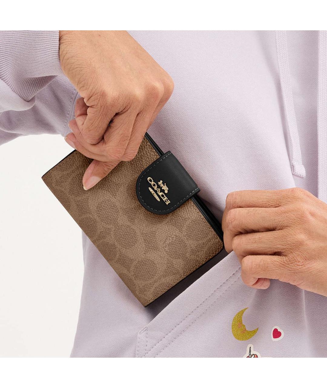 COACH Коричневый кошелек, фото 2